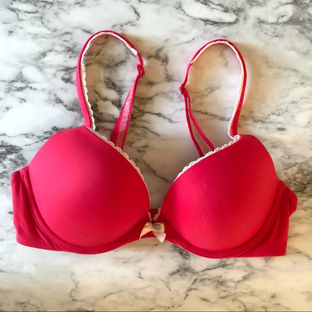 Body by Victoria red push up bra